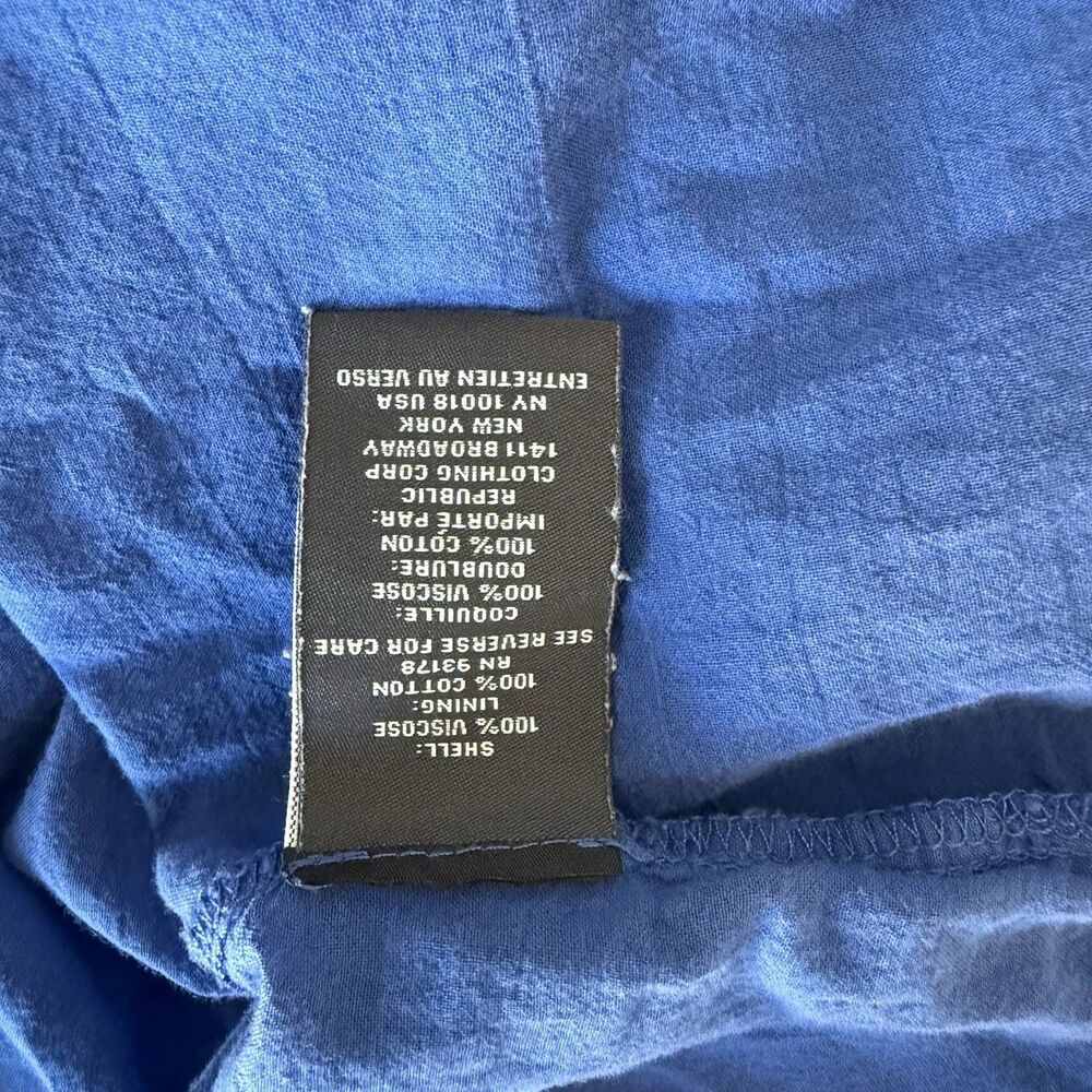 Chelsea & Theodore Small Blue Sleeveless Bohemian Ruffle Maxi Dress Cottagecore - Picture 11 of 13